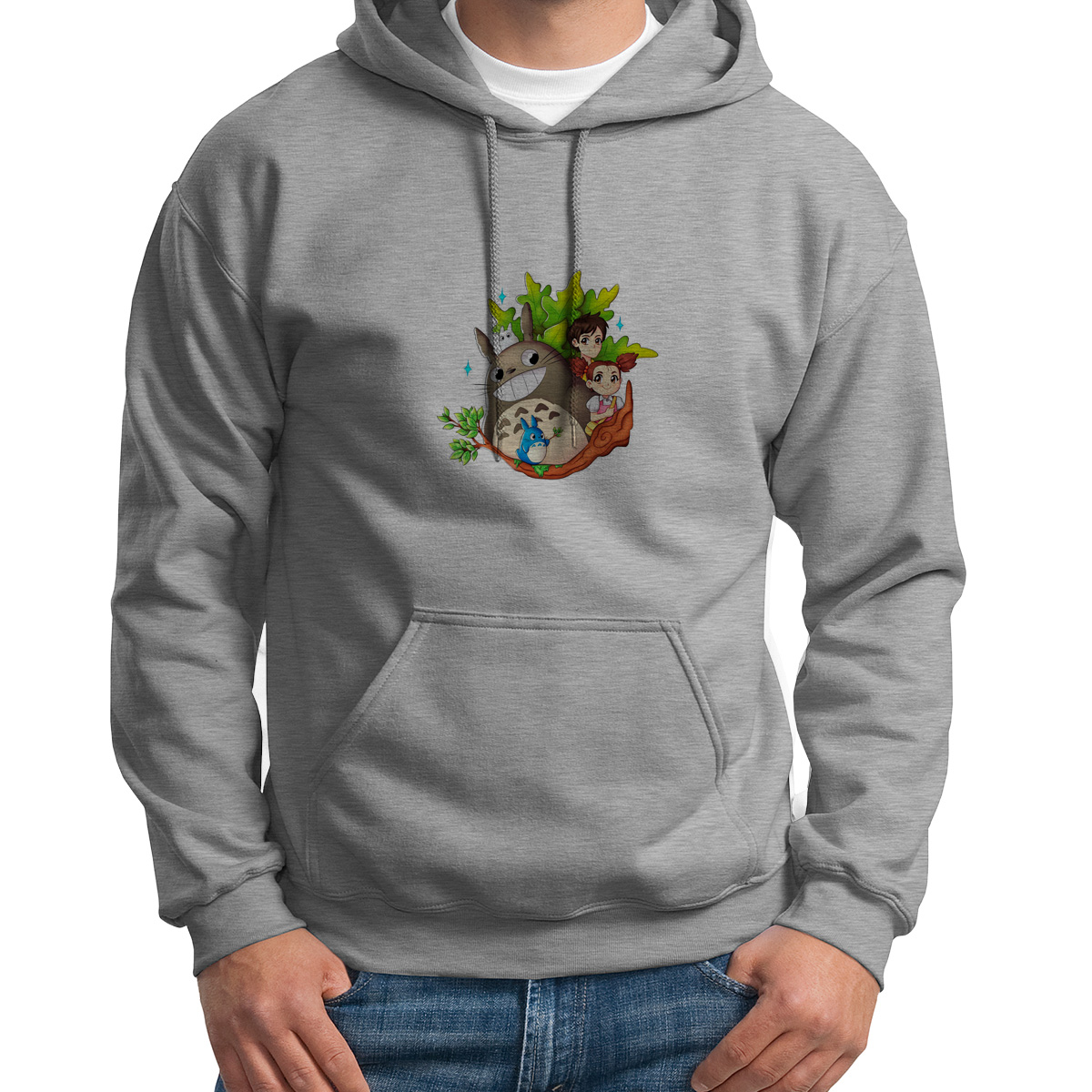 

Худи унисекс CoolPodarok Мультфильм.Тотор все вместе серое 48 RU, Серый, S0501725