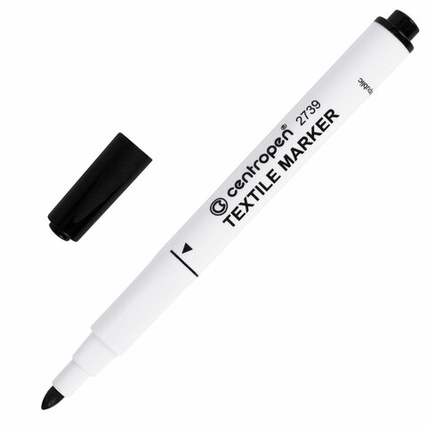

Маркер для ткани ЧЕРНЫЙ CENTROPEN Textile Marker, круглый наконечник, 1,8 мм, 2739, 5 27, Разноцветный