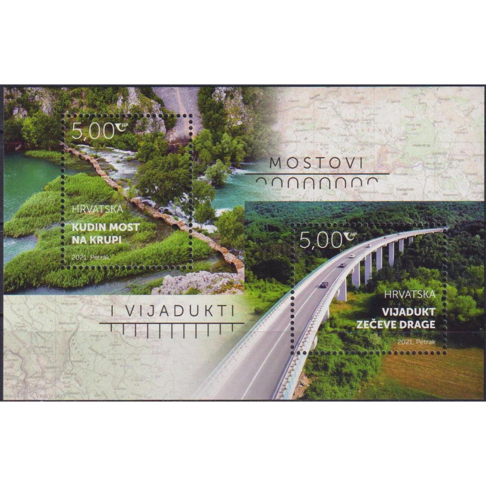 

Почтовые марки Хорватия Мосты и виадуки Мосты