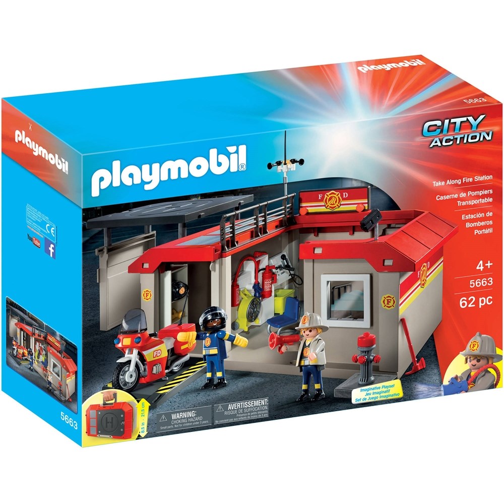 фото Playmobil конструктор пожарная станция (playmobil take along fire station) 62 детали