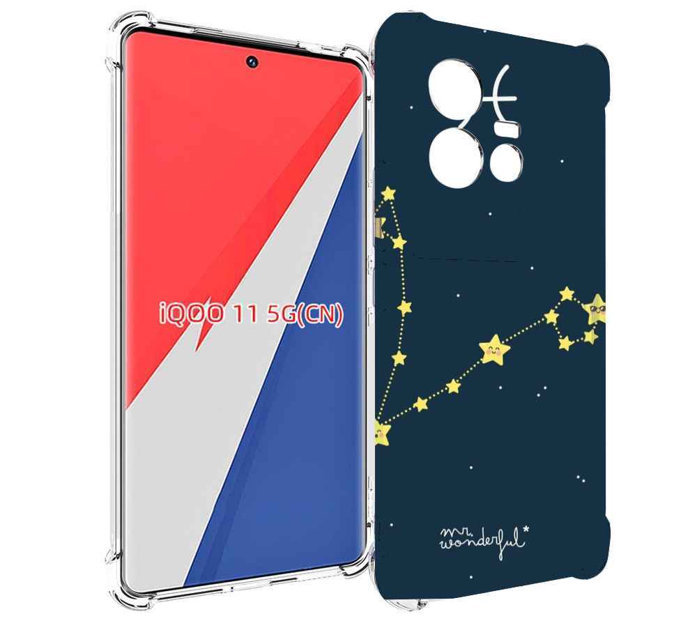 

Чехол MyPads знак зодиака рыбы 1 для Vivo iQOO 11, Прозрачный, Tocco