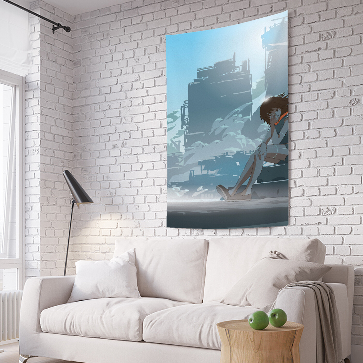 

Вертикальное фотопанно на стену JoyArty Девушка на ступеньках из ткани 100х150 см, Девушка на ступеньках