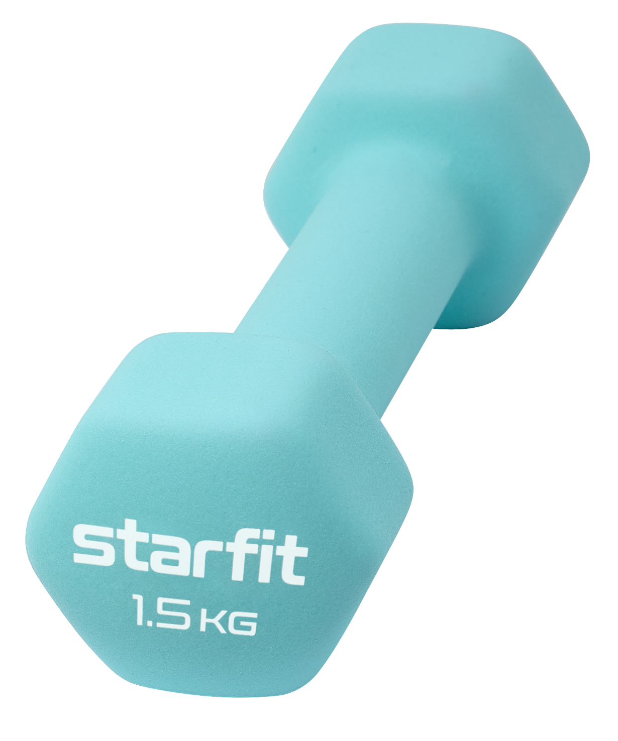 

Неразборная гантель неопреновая StarFit DB-201 1 x 1,5 кг, мятный, DB-201