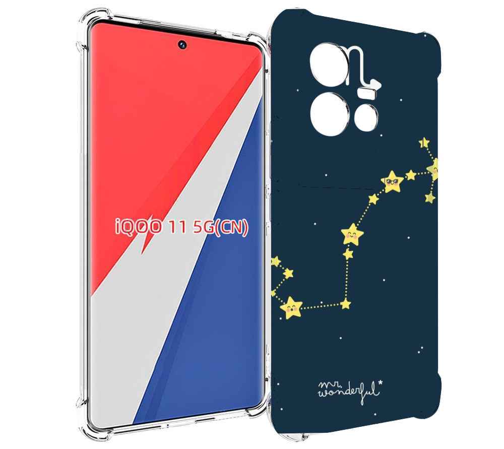 

Чехол MyPads знак зодиака скорпион 1 для Vivo iQOO 11, Прозрачный, Tocco