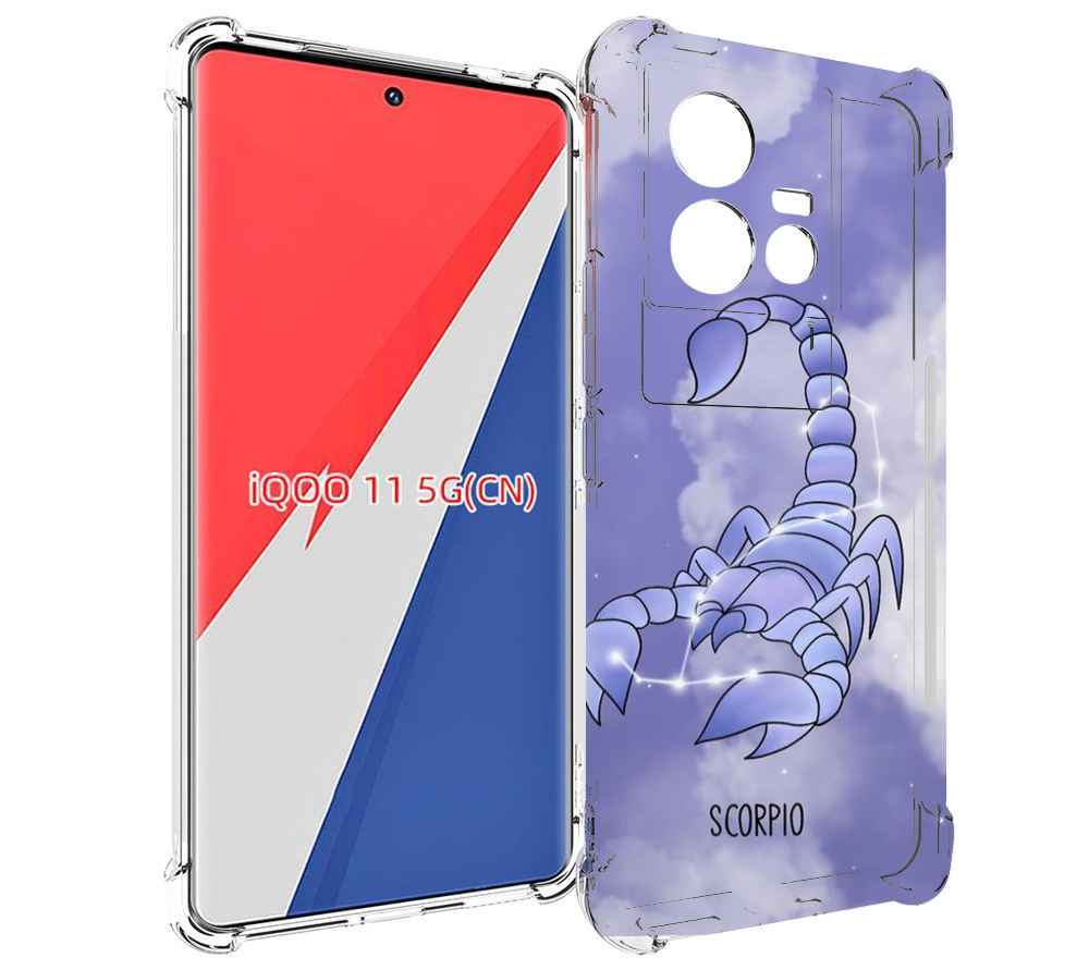 

Чехол MyPads знак зодиака скорпион 2 для Vivo iQOO 11, Прозрачный, Tocco