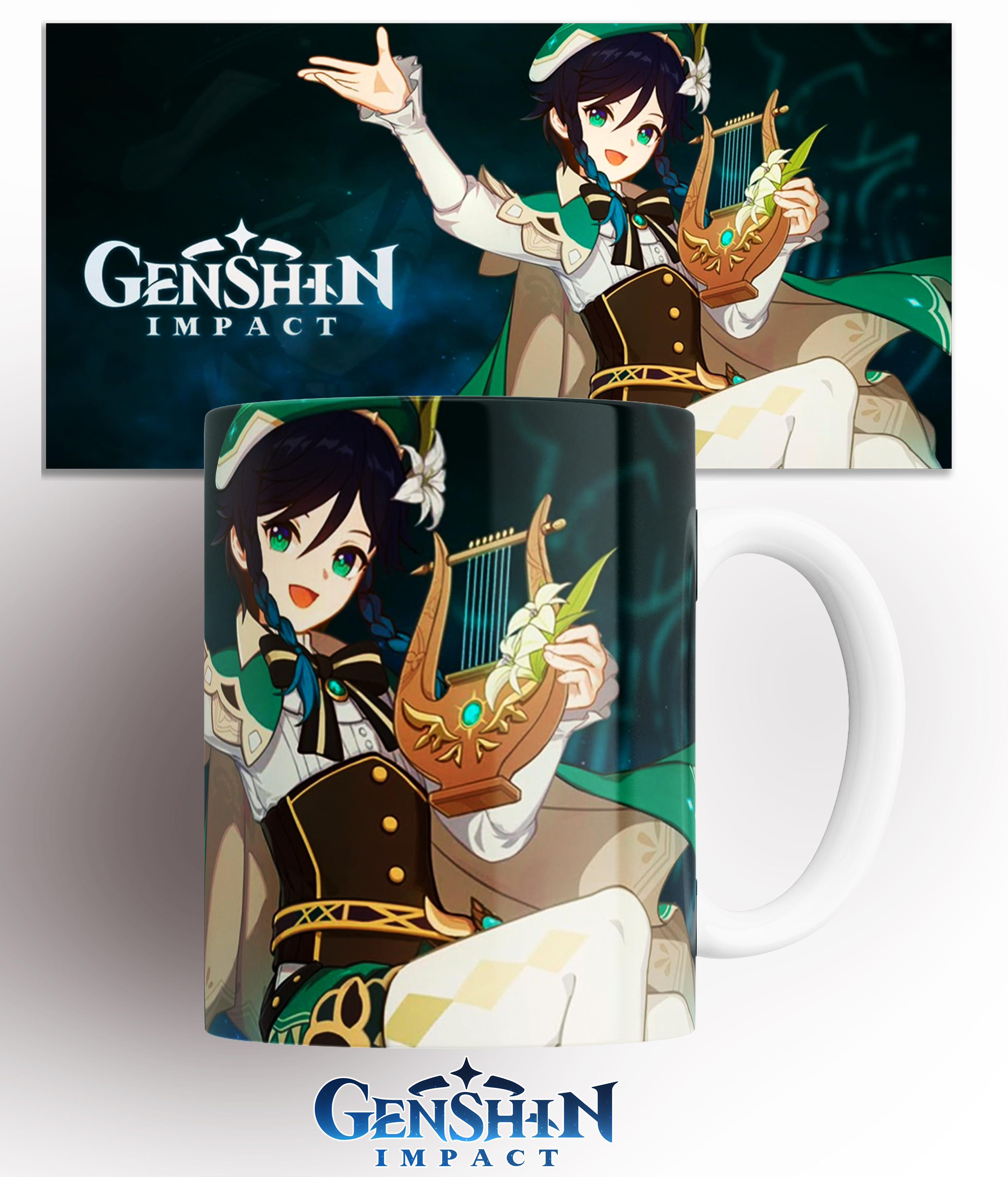 

Кружка аниме Геншин Импакт Венти anime genshin impact venti 330 мл, Кружка с принтом Аниме Геншин Импакт Венти/Anime Genshin Impact Venti. 330мл.