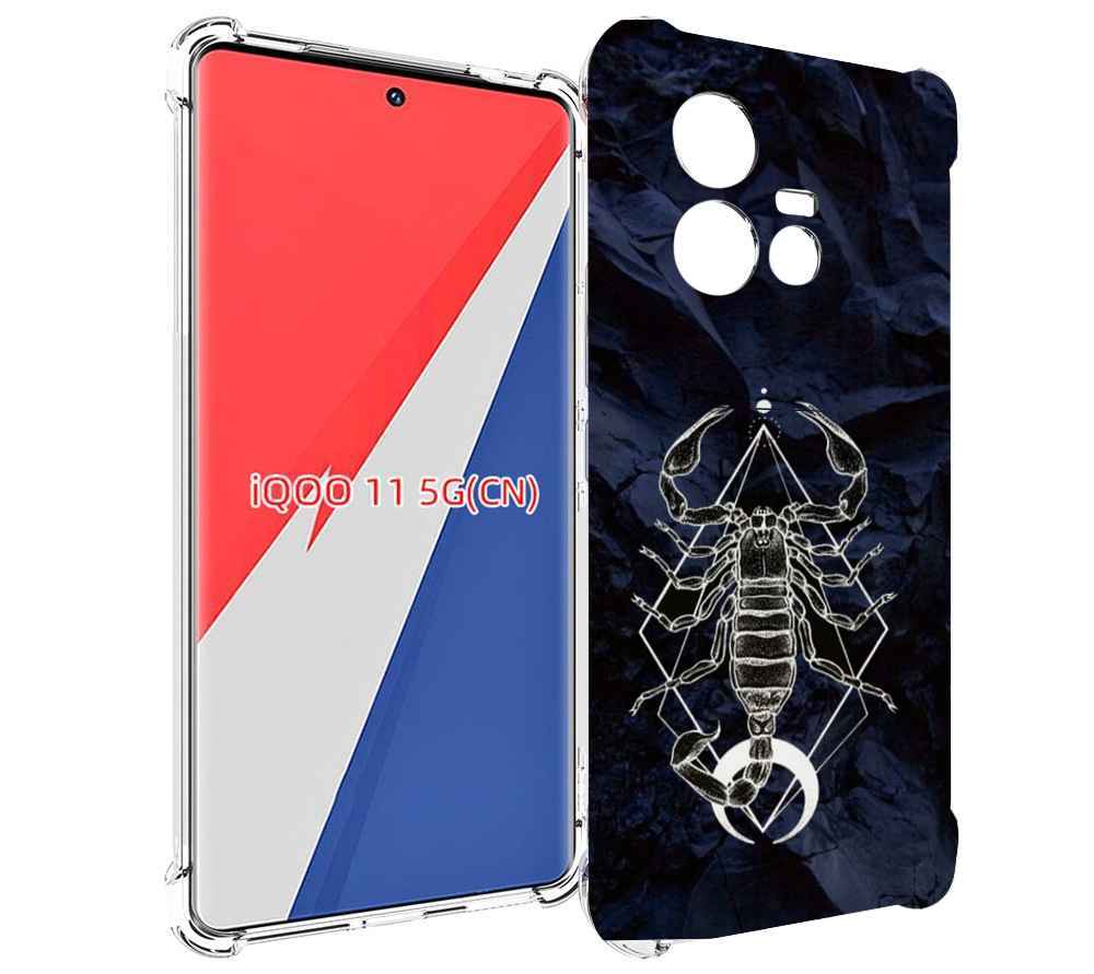 

Чехол MyPads знак зодиака скорпион 3 для Vivo iQOO 11, Прозрачный, Tocco