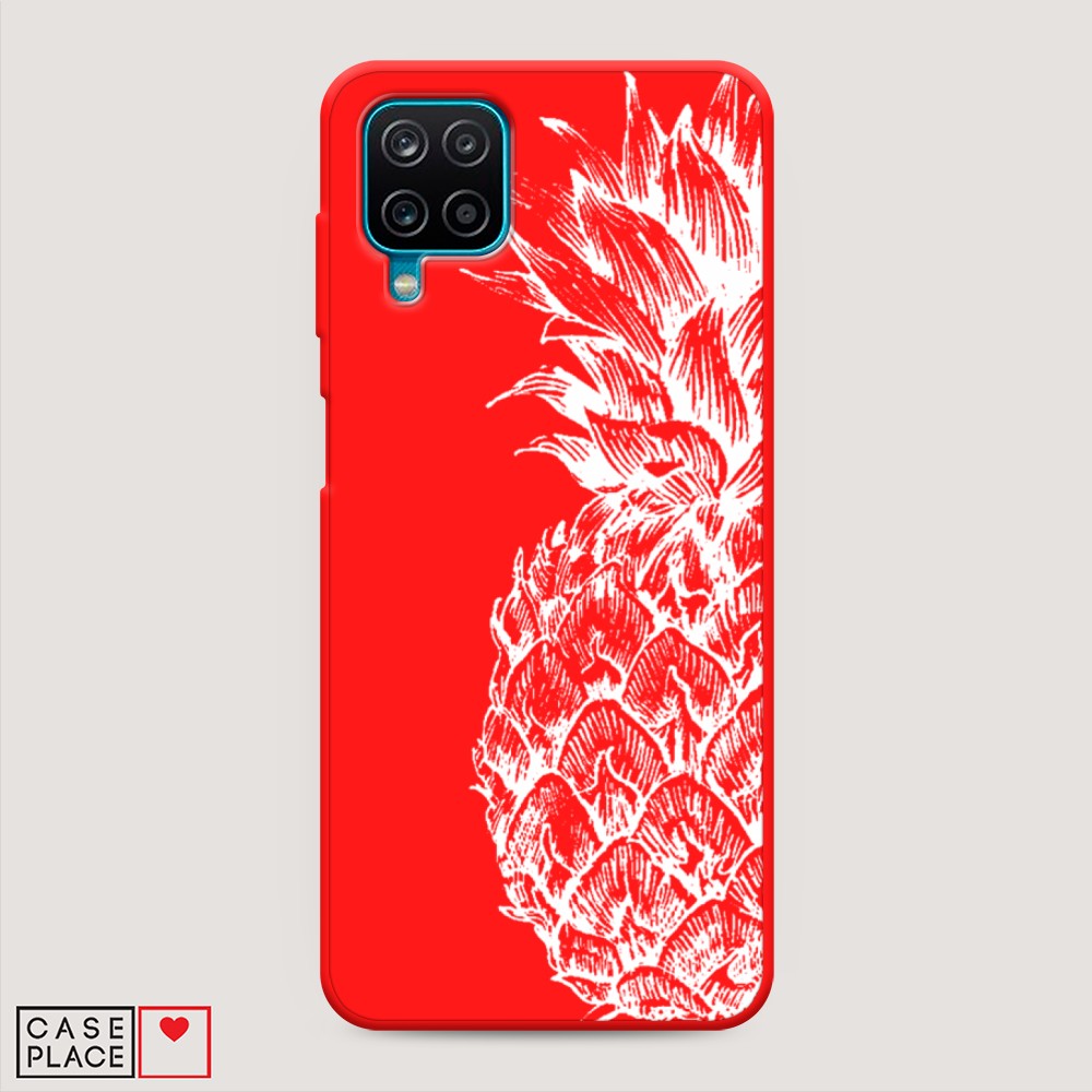 

Чехол Awog на Samsung Galaxy A12 / Самсунг A12 "Ананас графика белая", Разноцветный, 2101653-1