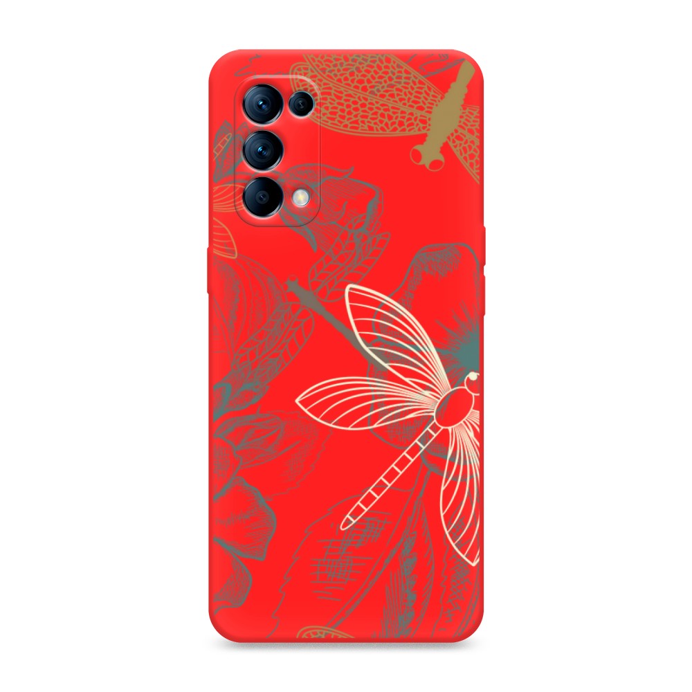 

Чехол Awog на Oppo Reno 5 "Тени стрекоз", Разноцветный, 255253-1