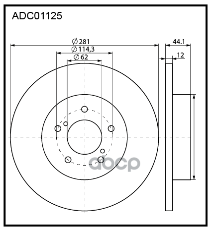 

Диск Тормозной ALLIED NIPPON ADC01125