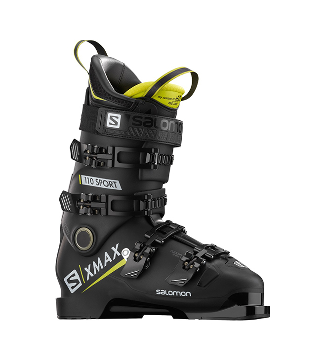 фото Горнолыжные ботинки salomon x max 110 sport 2020, black/acid green, 28.5