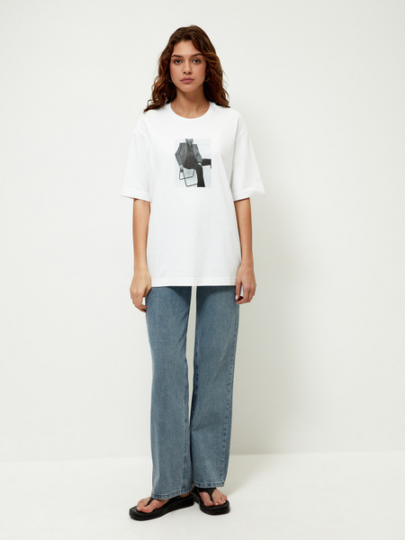

Футболка женская ZARINA 2163527457 белая XS, 2163527457