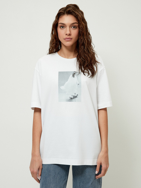 

Футболка женская ZARINA 2163527457-2 белая XS, 2163527457-2