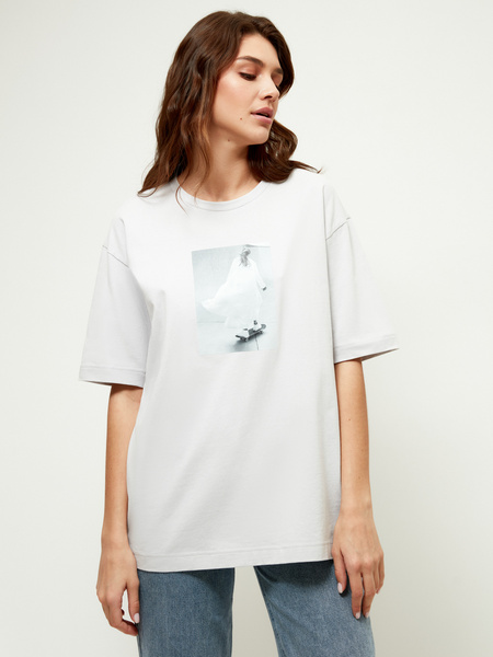 

Футболка женская ZARINA 2163527457-30 серая XS, 2163527457-30