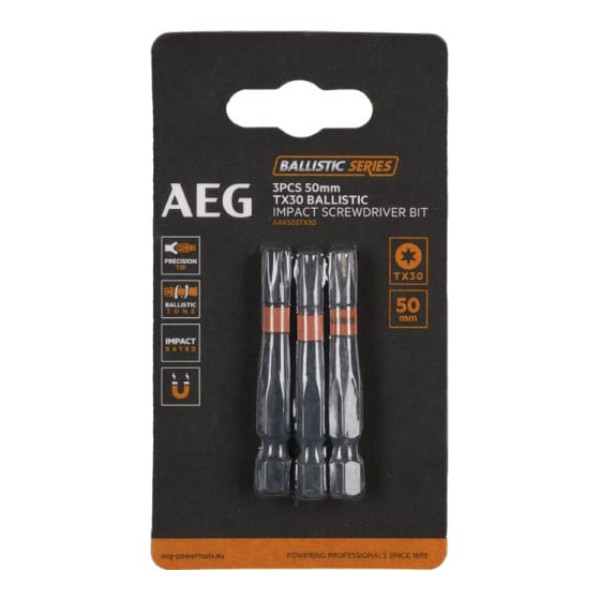 

AEG Биты Ударные 3шт.Ударные TX30х50mm AAK503TX30 4932479189