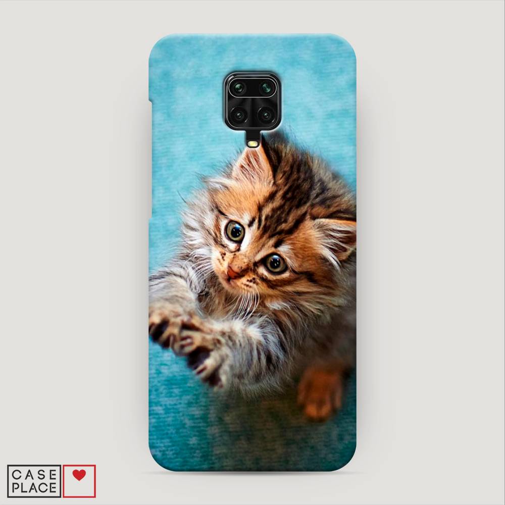 фото Пластиковый чехол "котенок просит есть" на xiaomi redmi note 9 pro awog