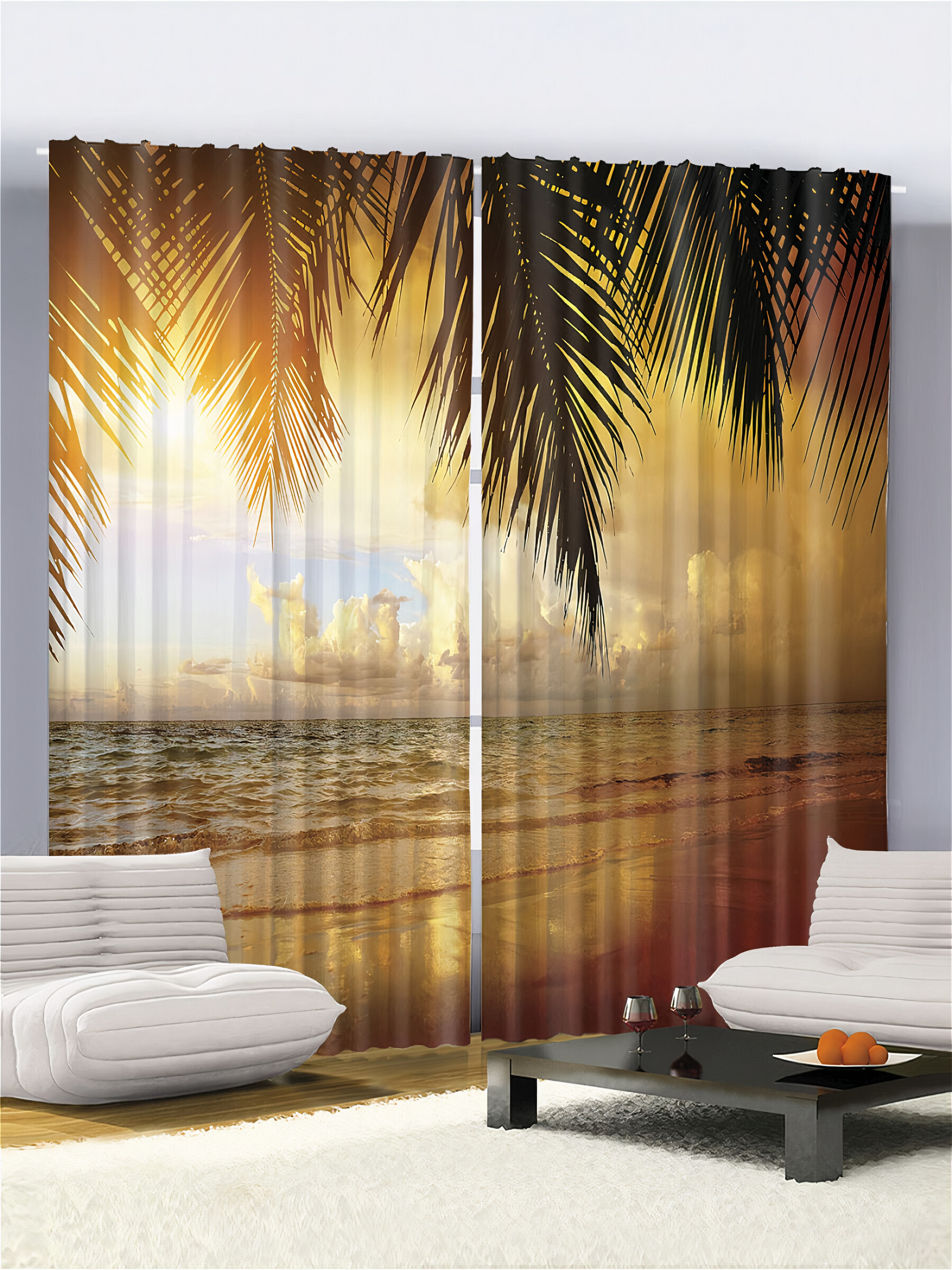 

Фотошторы Fresh Art из ткани габардин 150-260 см 2 шт 3D шторы