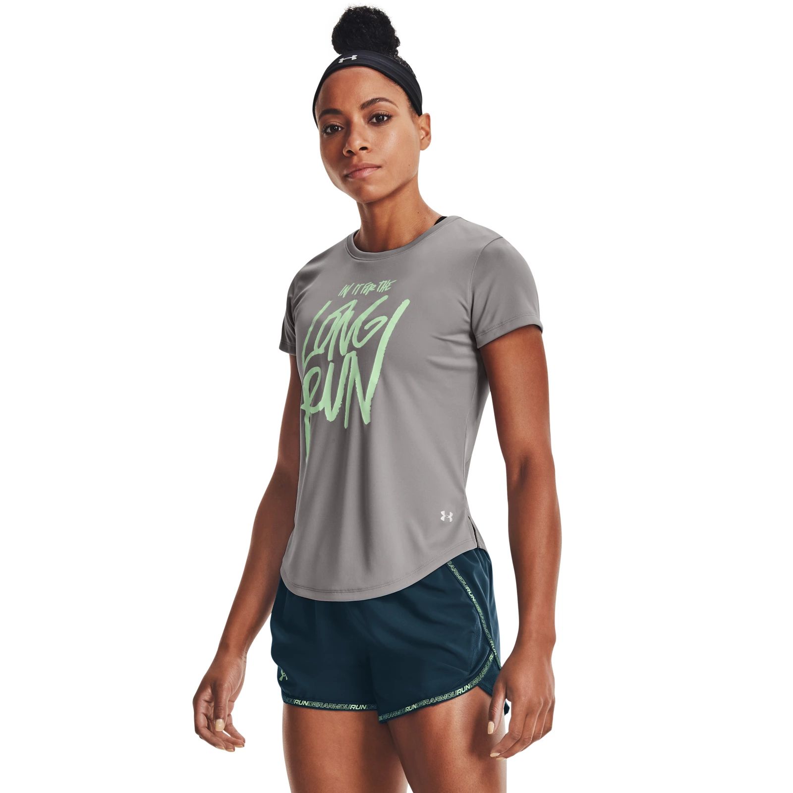 фото Футболка женская under armour 1365656-031 серая s/m