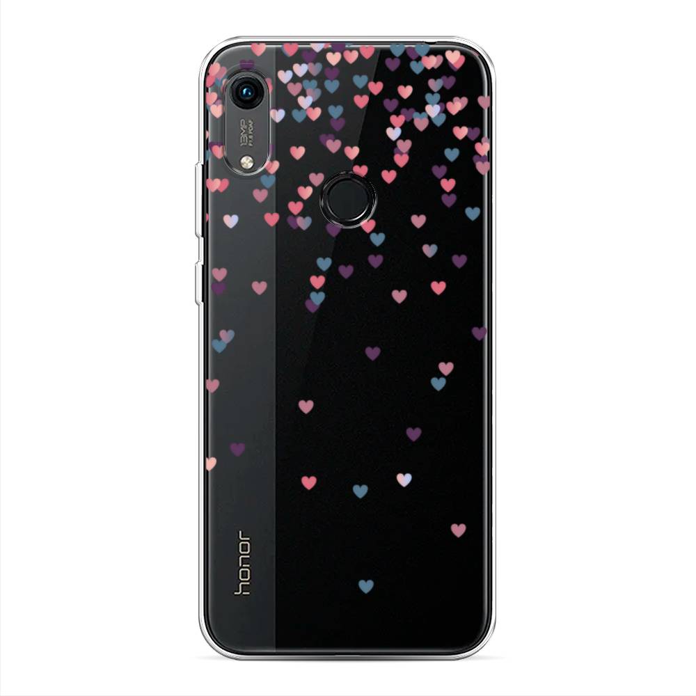 

Чехол на Huawei Y6 2019 "Посыпка сердечки", Розовый;фиолетовый, 611550-3