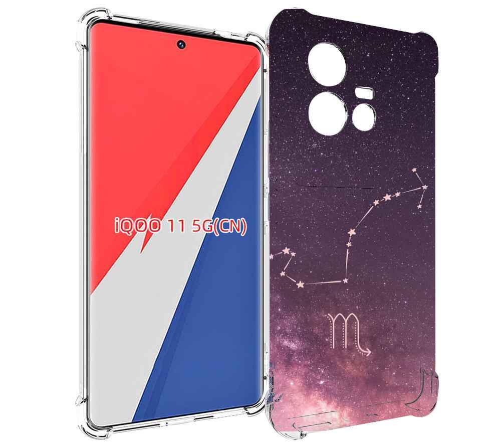 

Чехол MyPads знак зодиака скорпион 4 для Vivo iQOO 11, Прозрачный, Tocco