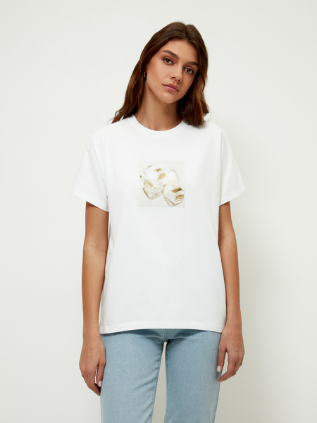 Футболка женская ZARINA 2163527456-1 белая XS