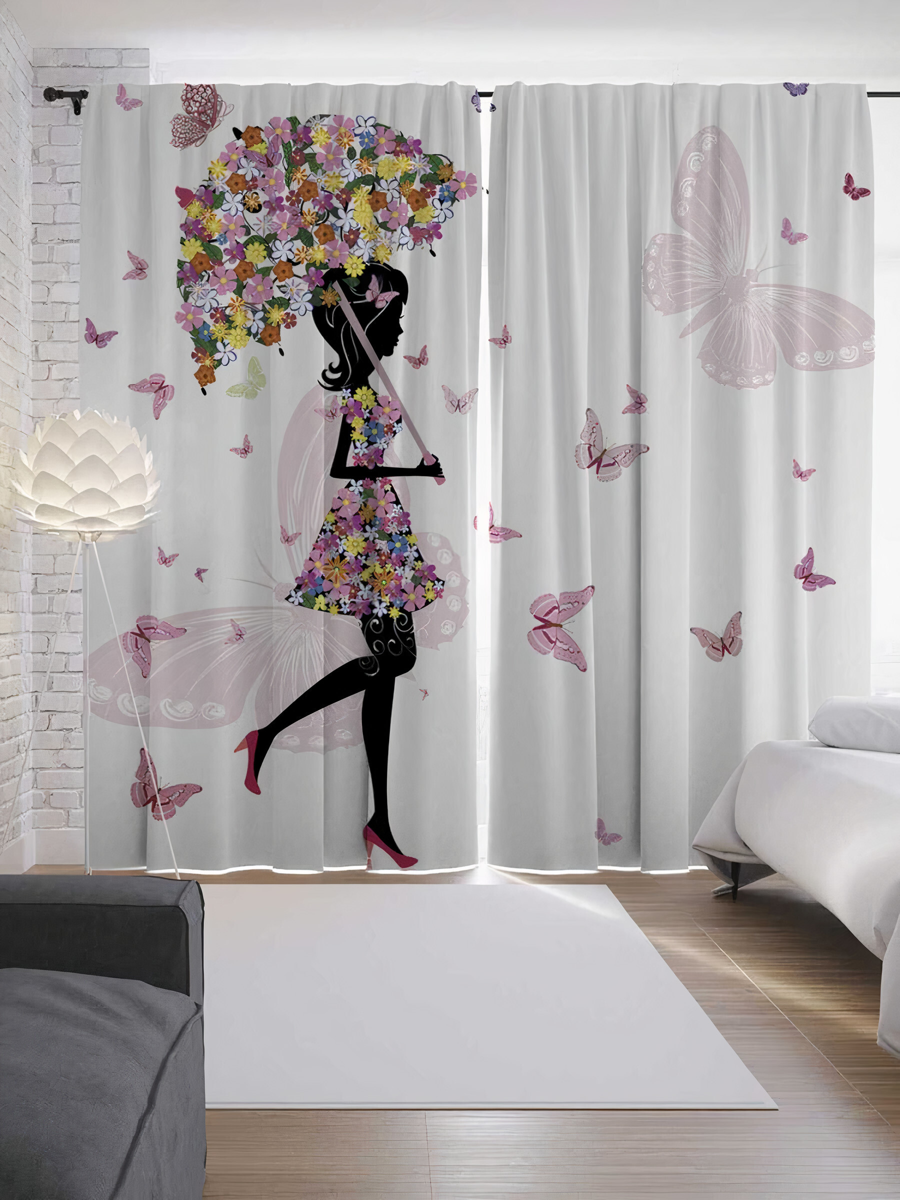 

Фотошторы Fresh Art из ткани габардин 150-260 см 2 шт 3D шторы