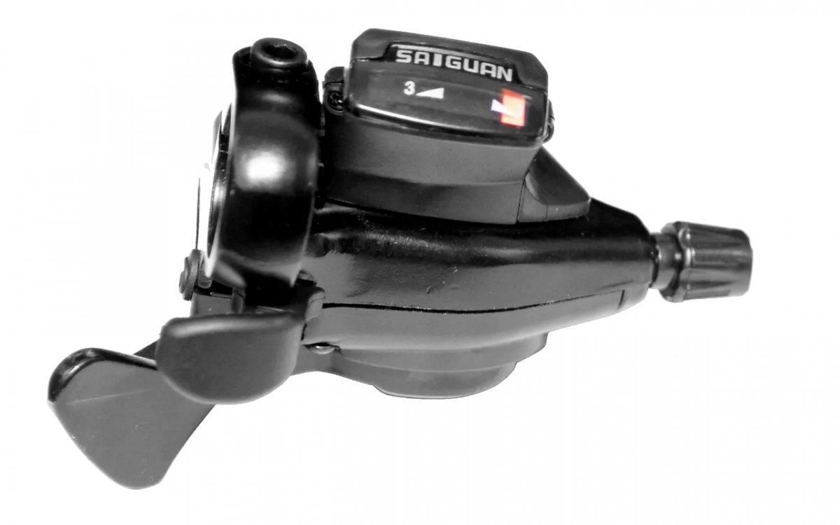 Шифтер велосипедный SAIGUAN KD-71-3SI левый, 3 скорости, триггер, черный, RSLKD713SI01