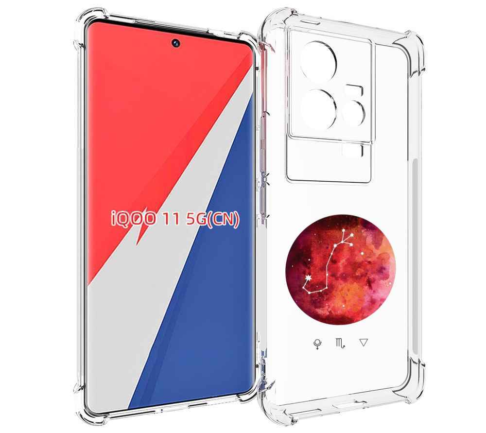 

Чехол MyPads знак зодиака скорпион 6 для Vivo iQOO 11, Прозрачный, Tocco