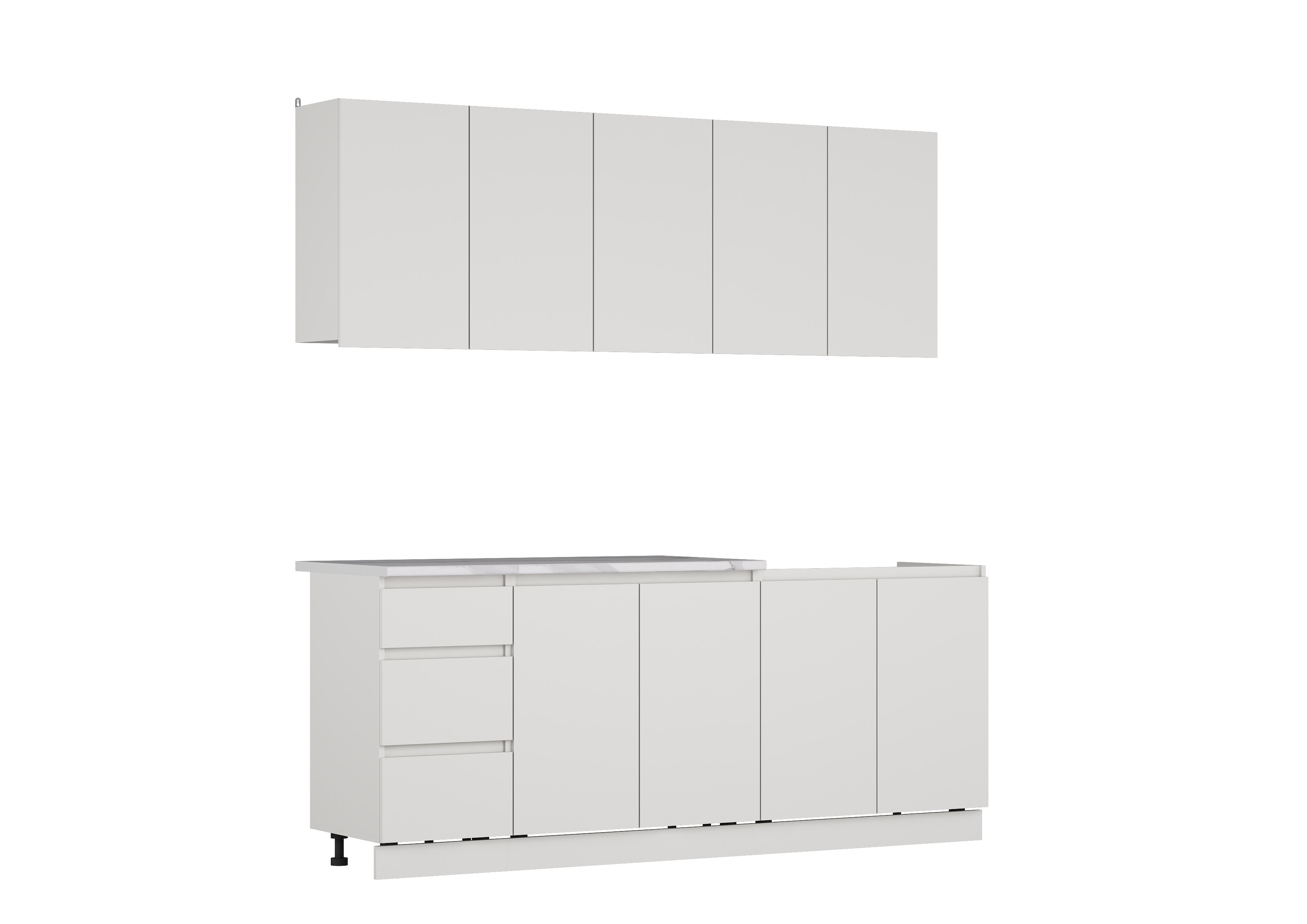 Кухонный гарнитур Ваша Мебель Легенда-40 Сити 2м белый мрамор