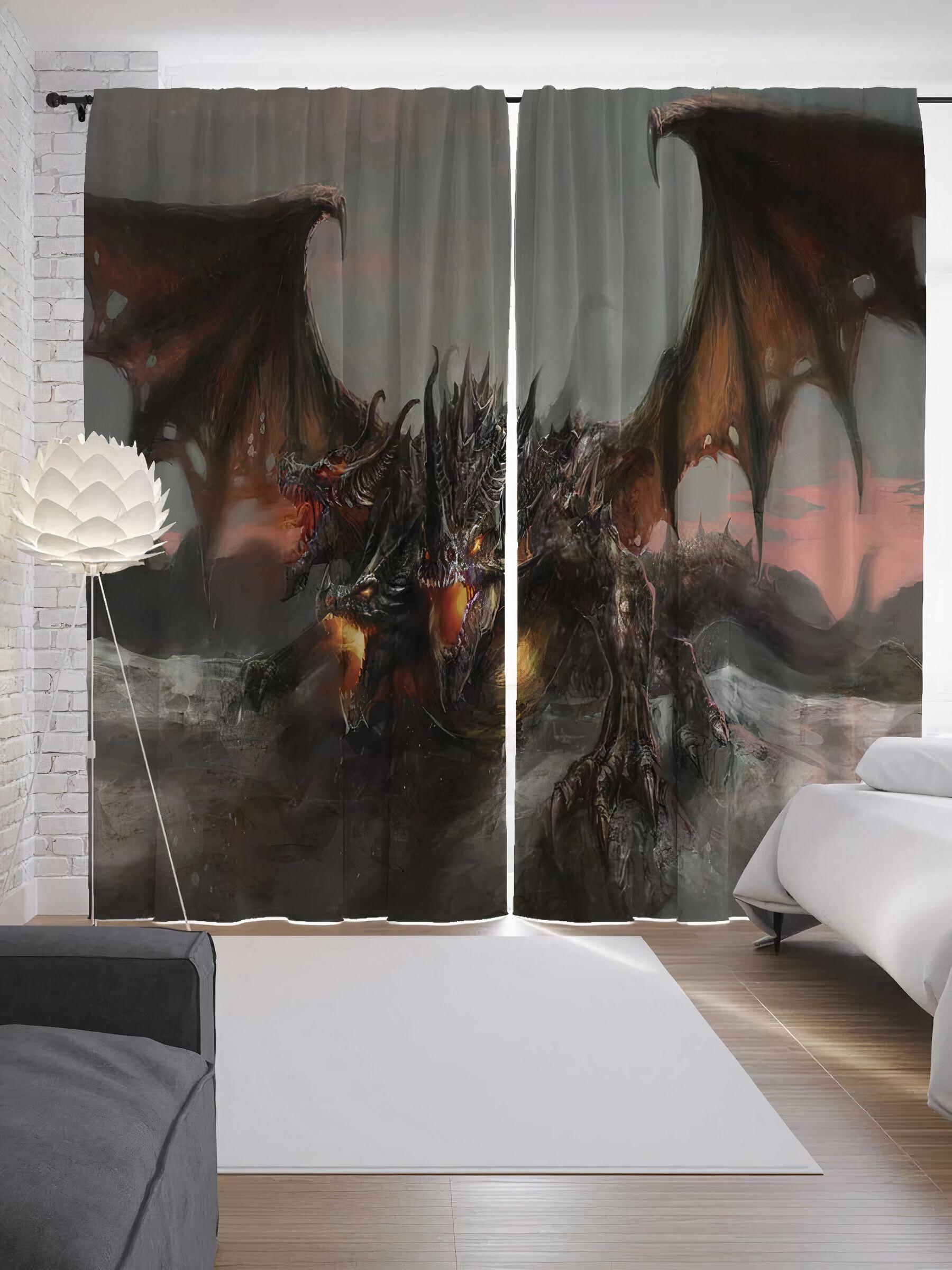 

Фотошторы Fresh Art из ткани габардин 150-260 см 2 шт 3D шторы