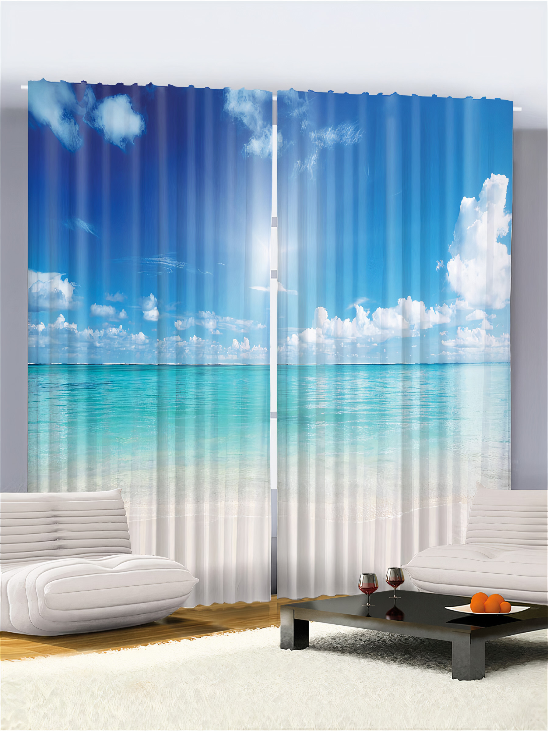 

Фотошторы Fresh Art из ткани габардин 150-260 см 2 шт 3D шторы