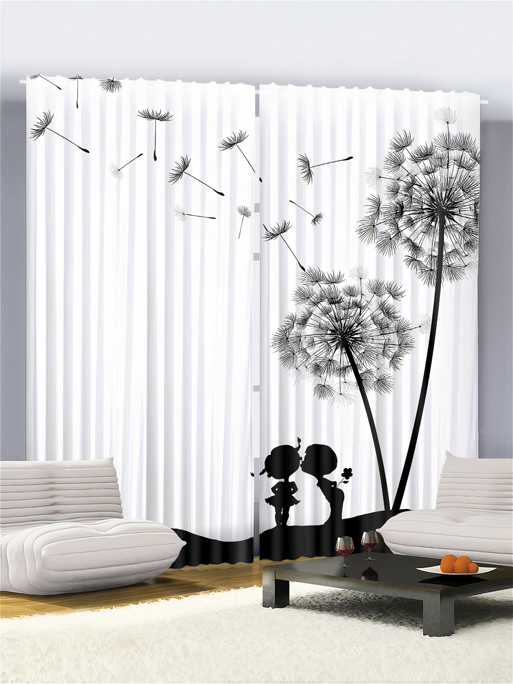 

Фотошторы Fresh Art из ткани габардин 150-260 см 2 шт 3D шторы