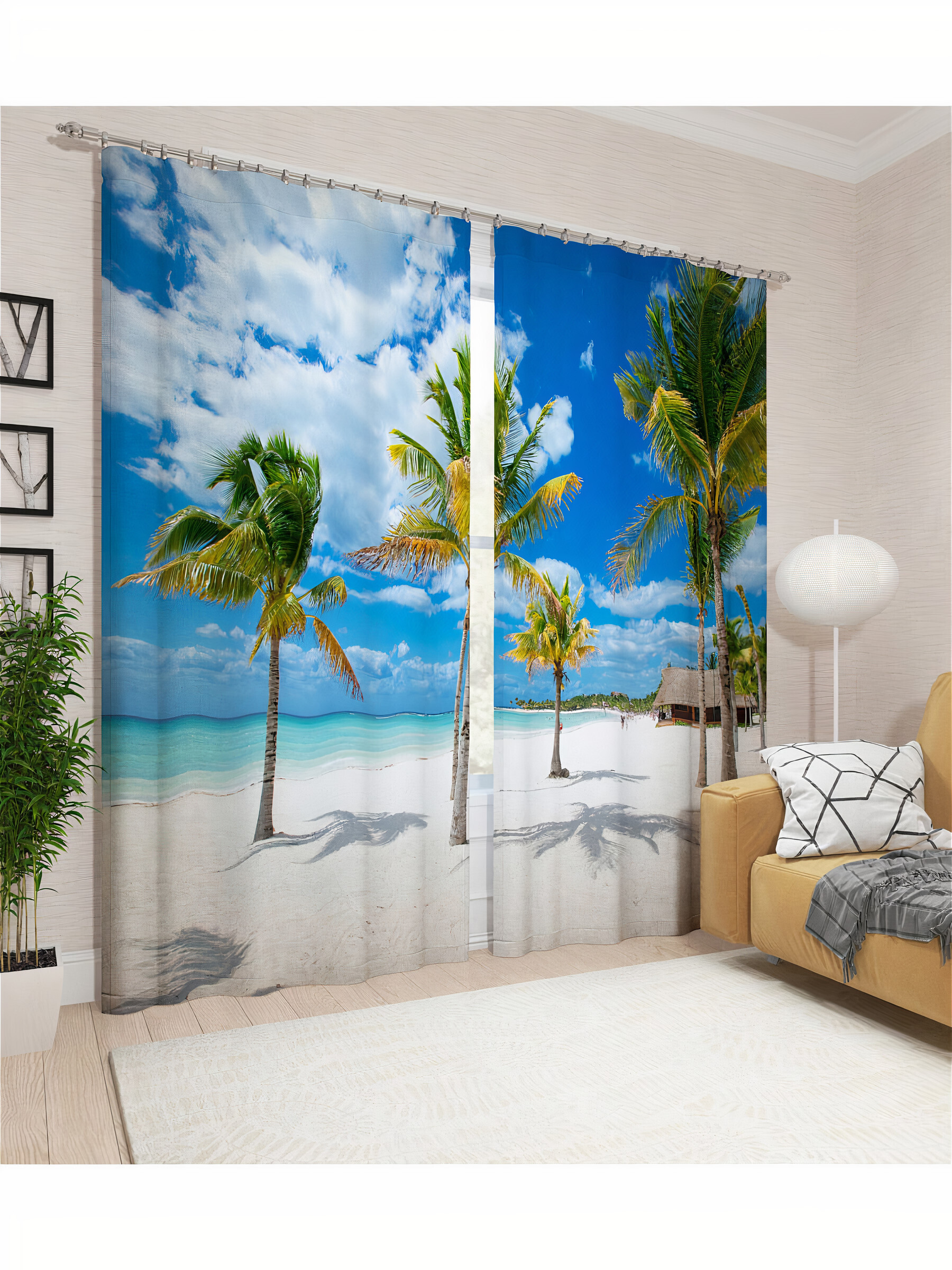 

Фотошторы Fresh Art из ткани габардин 150-260 см 2 шт 3D шторы