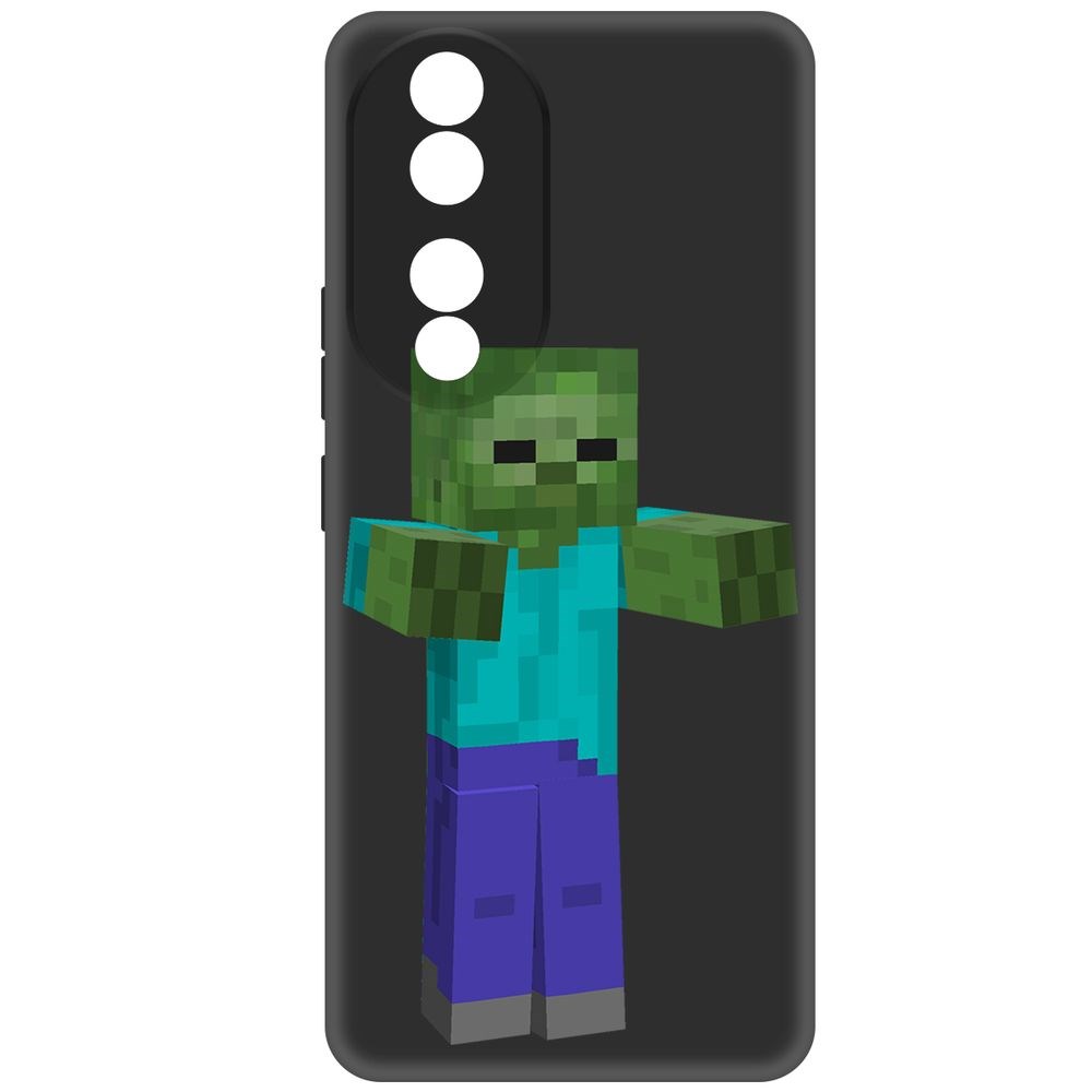 

Чехол-накладка Krutoff Soft Case Minecraft-Гигант для Honor 90 черный