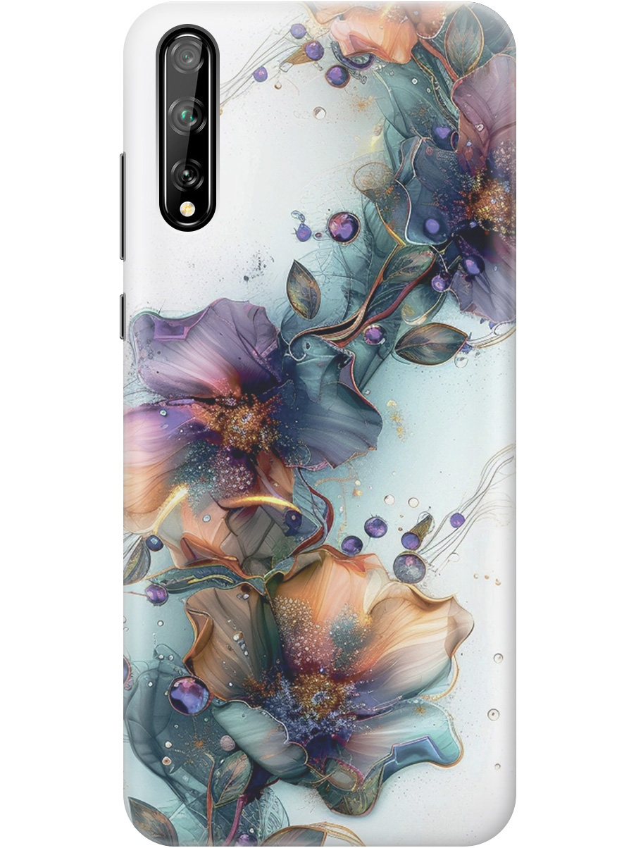 

Силиконовый чехол на Honor 30i, Huawei Y8P с принтом "Мистические цветы", Прозрачный;белый;зеленый, 723101110