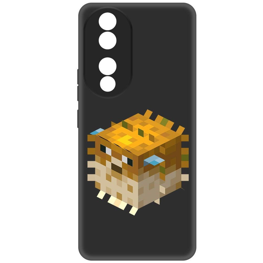 

Чехол-накладка Krutoff Soft Case Minecraft-Иглобрюх для Honor 90 черный