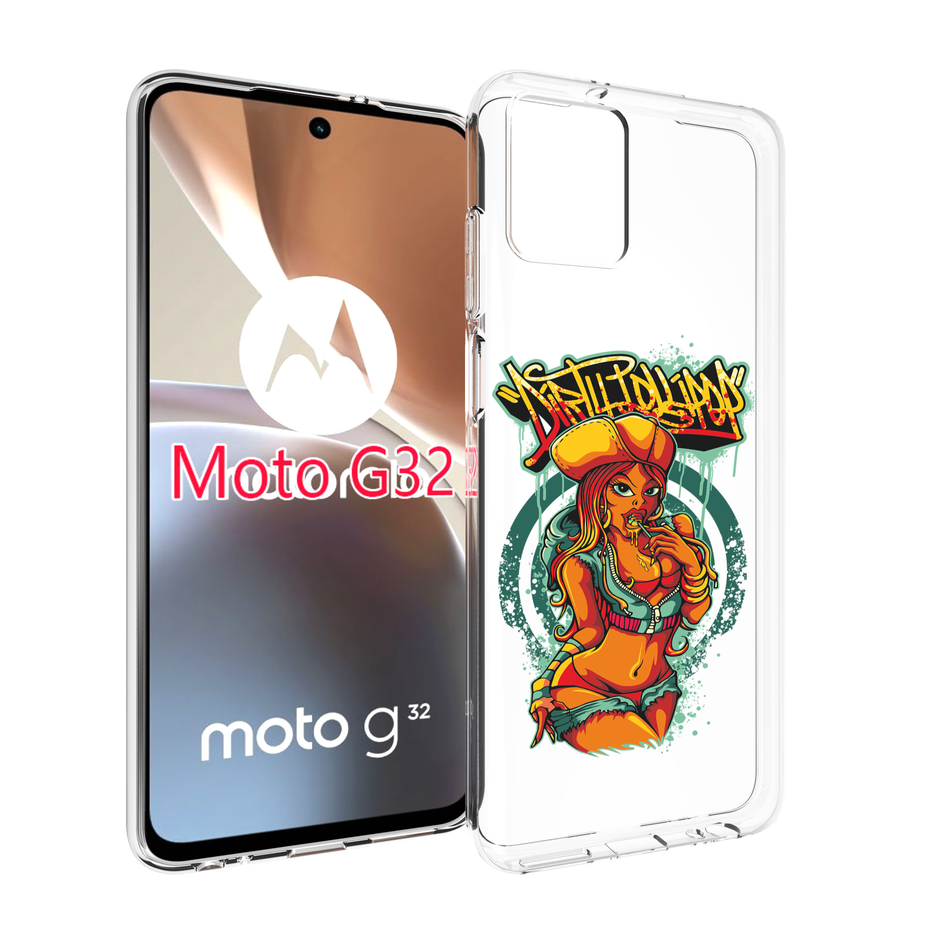 Чехол MyPads нарисованная девушка комикс для Motorola Moto G32