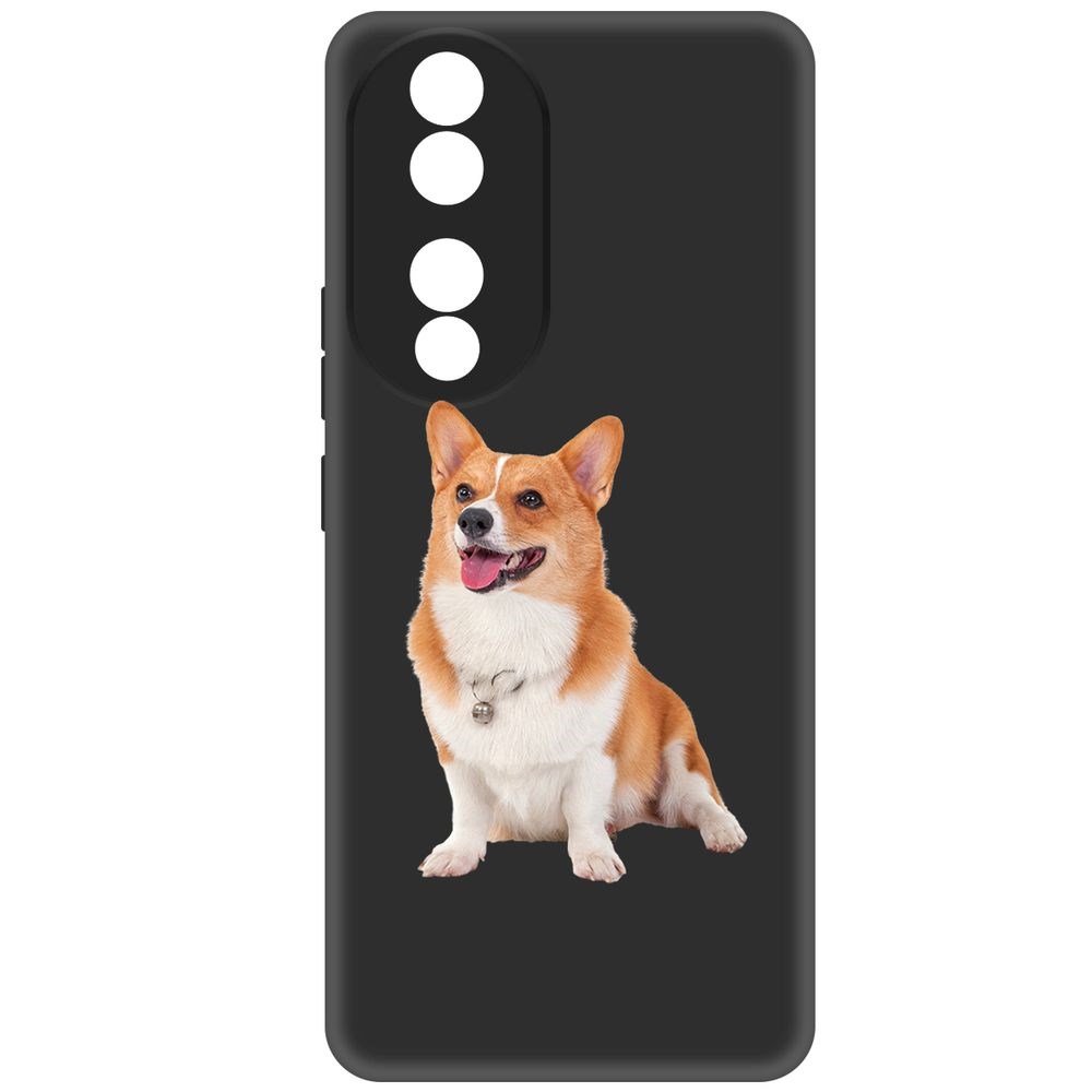 

Чехол-накладка Krutoff Soft Case Корги для Honor 90 черный