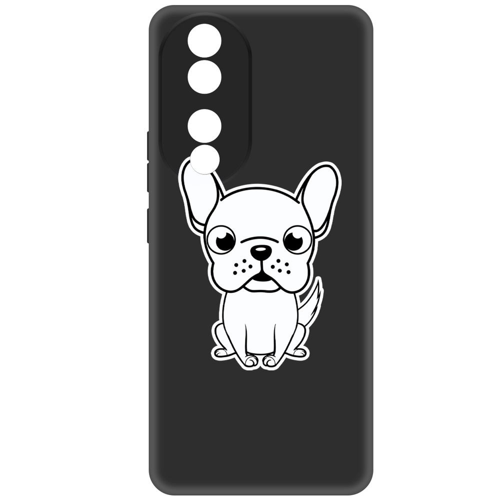 

Чехол-накладка Krutoff Soft Case Черно-белый щенок для Honor 90 черный