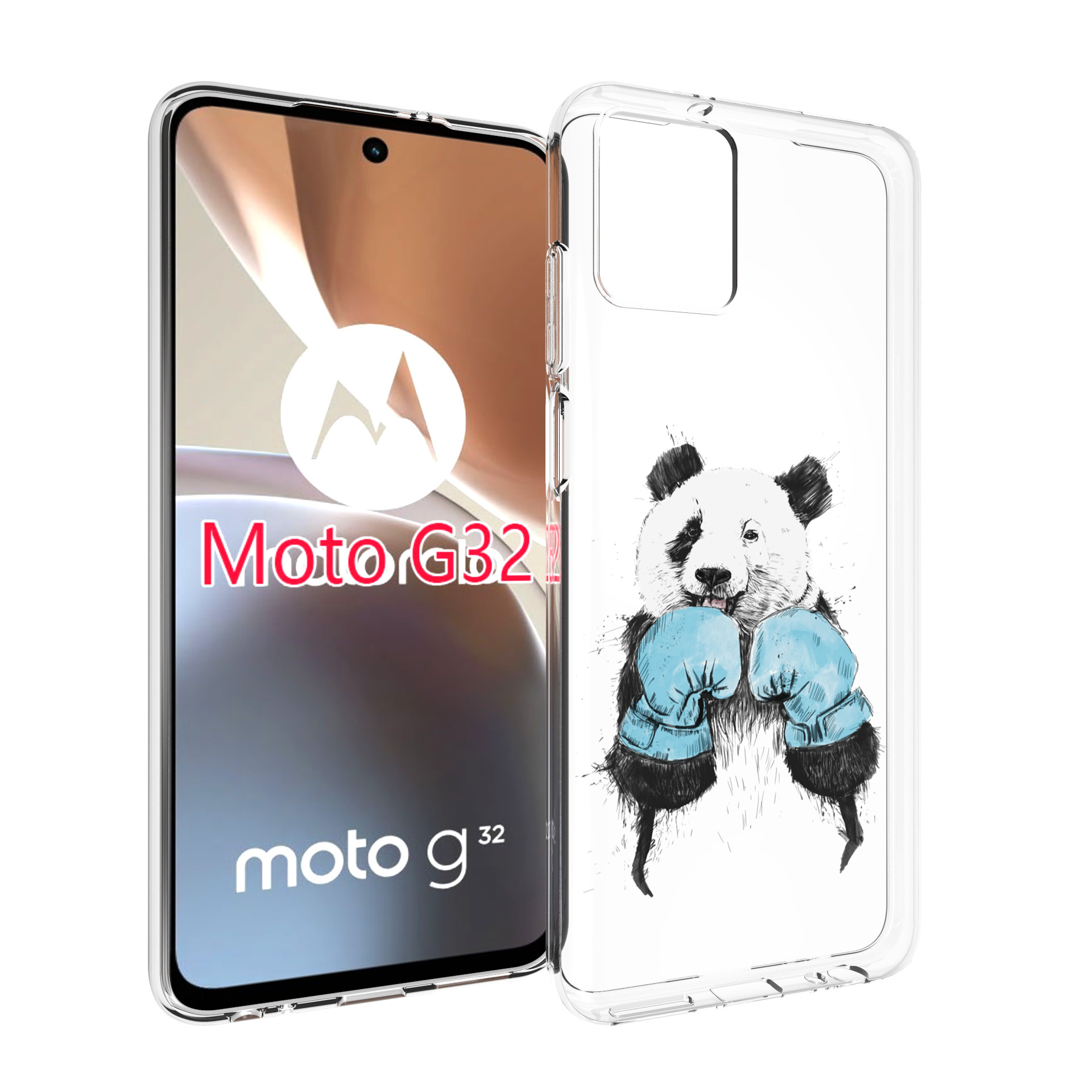 

Чехол MyPads панда боксер для Motorola Moto G32, Прозрачный, Tocco