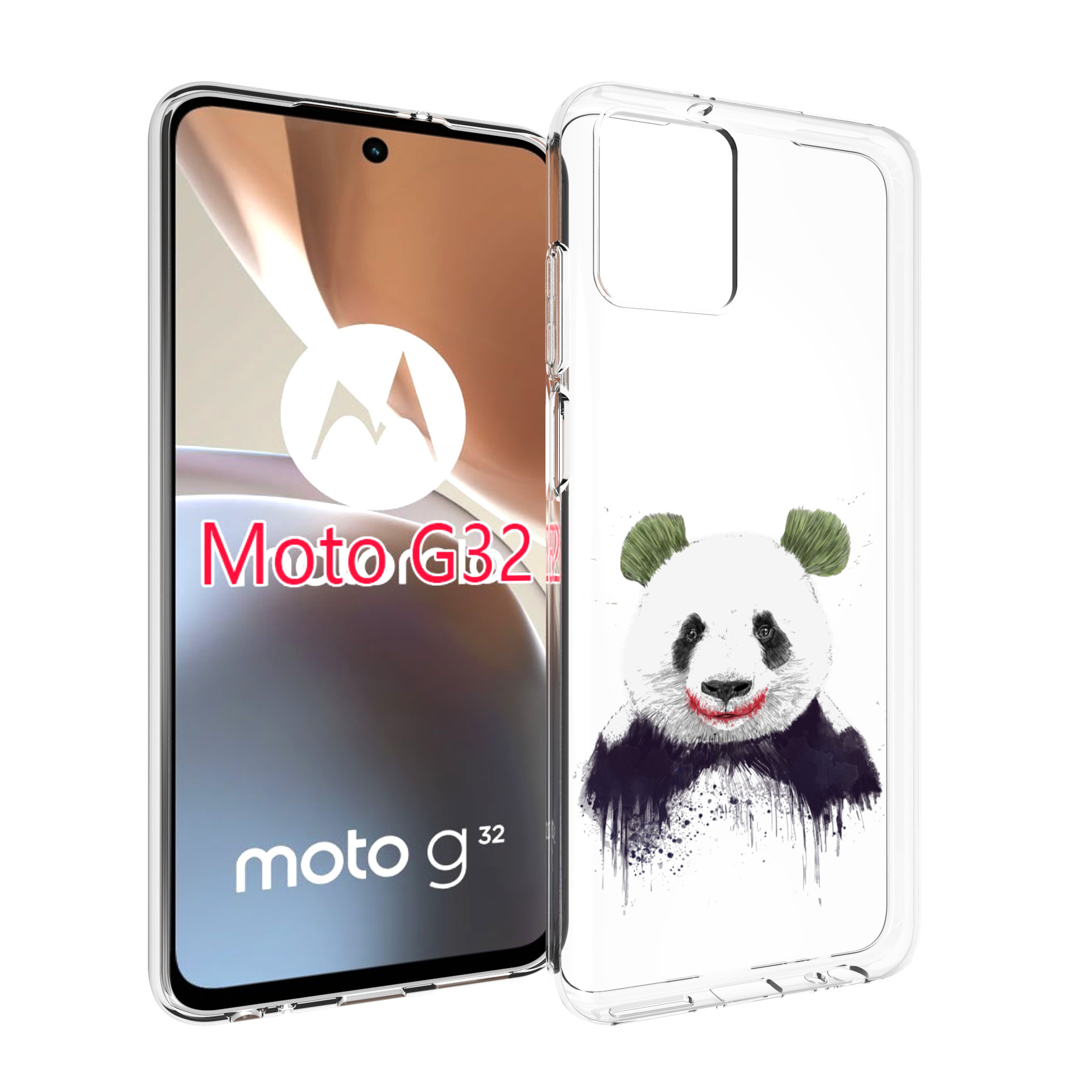 

Чехол MyPads панда джокер для Motorola Moto G32, Прозрачный, Tocco