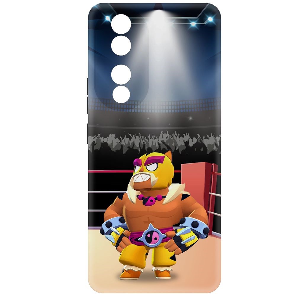 

Чехол-накладка Krutoff Soft Case Brawl Stars - Эль Тигро для Honor 90 черный