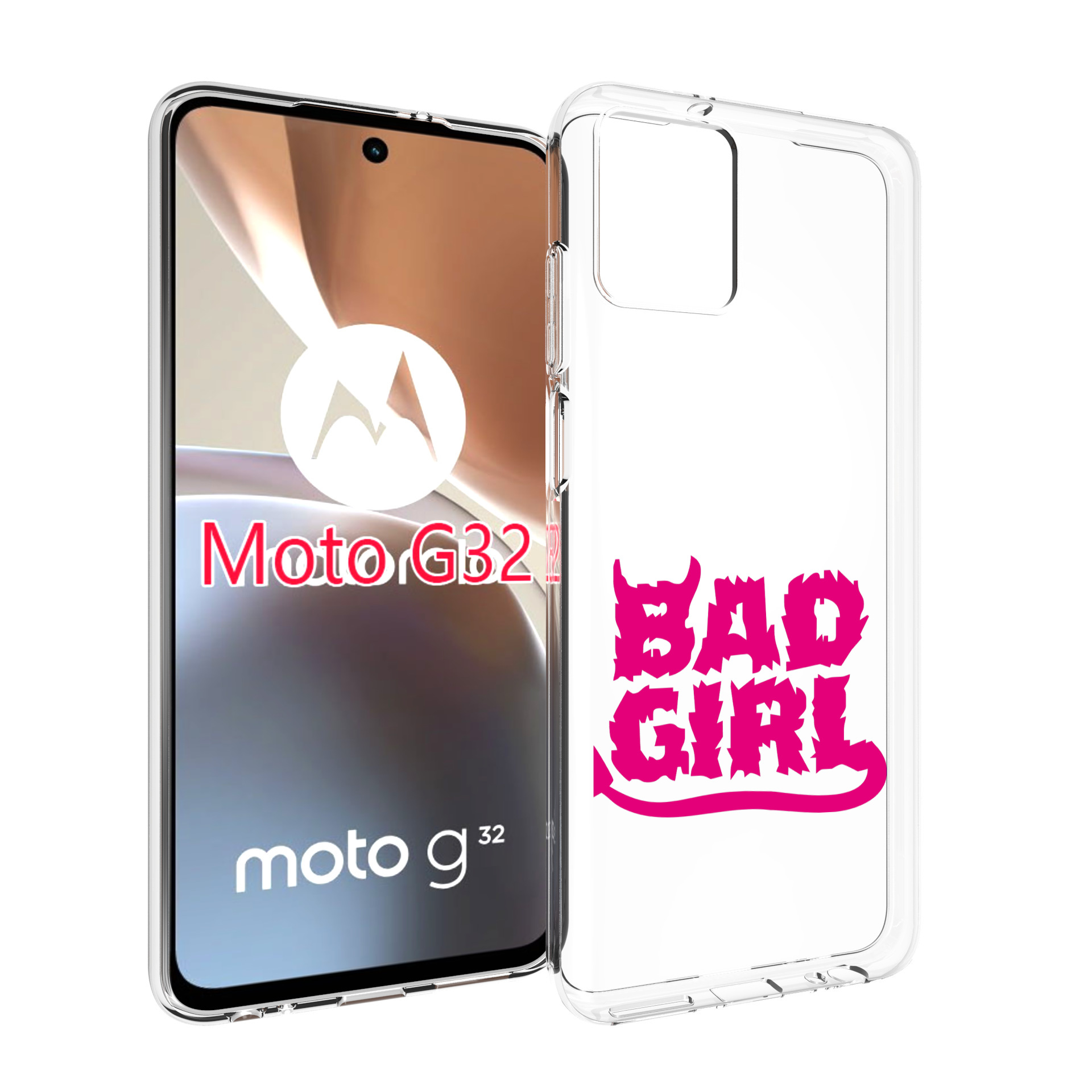 

Чехол MyPads плохая девочка для Motorola Moto G32, Прозрачный, Tocco