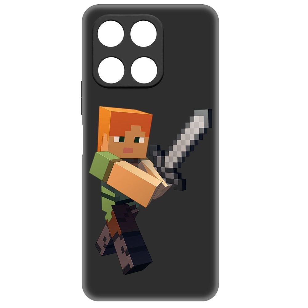 

Чехол-накладка Krutoff Soft Case Minecraft-Алекс для Honor X6a черный