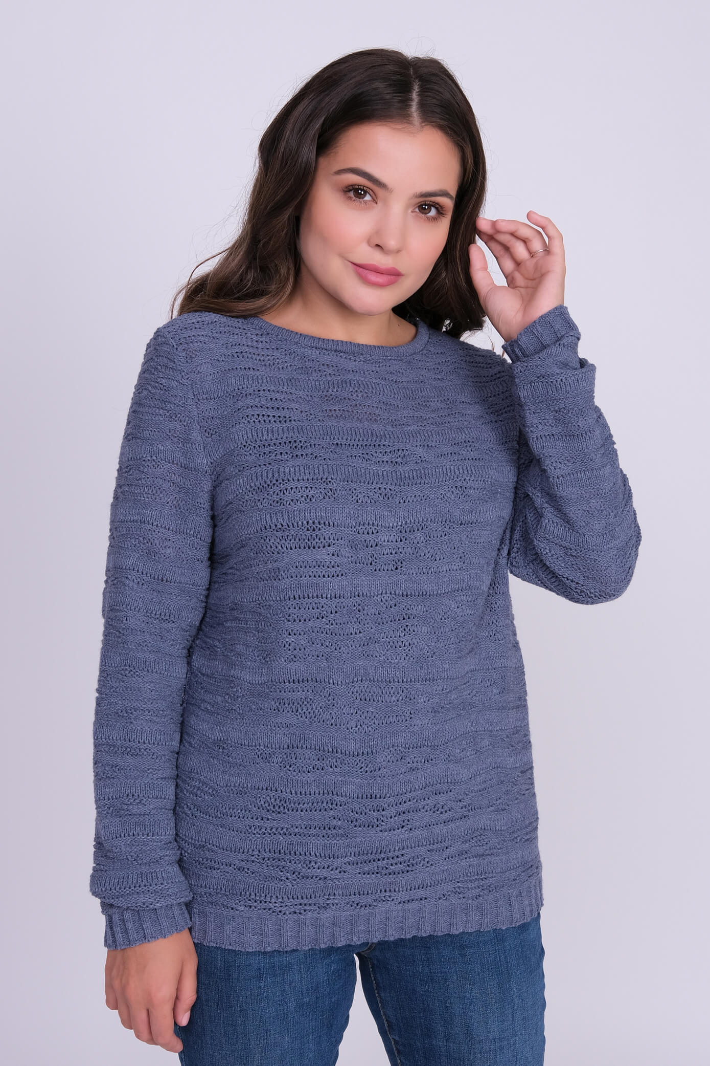 

Джемпер женский Злата Стиль 351403 синий 48 RU, 351403