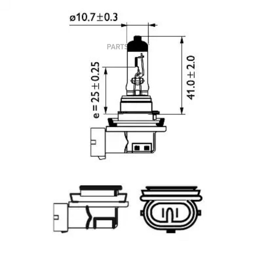 

Лампа Галогенная H8 12v 35w Pgj19-1 Philips арт. 12360C1