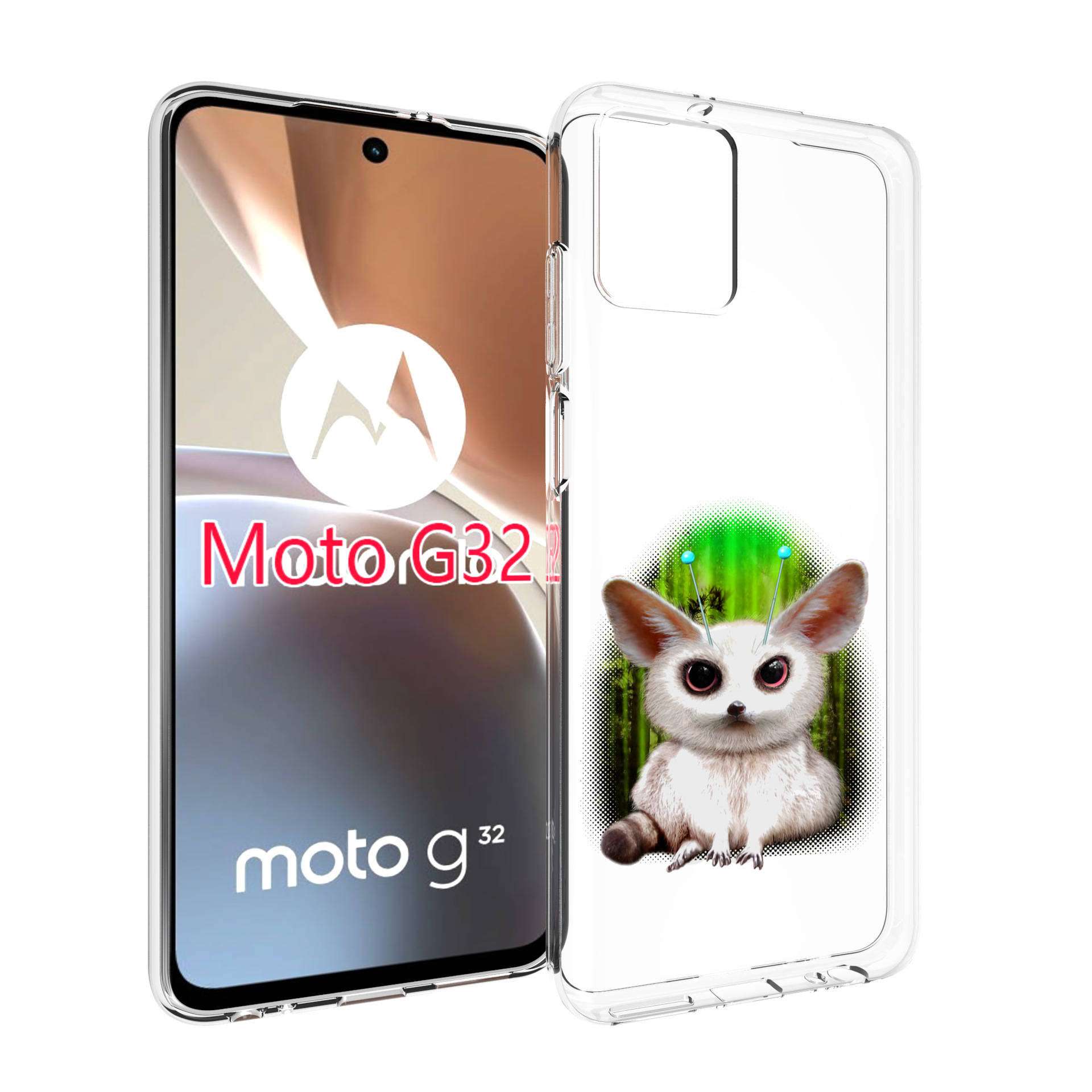 

Чехол MyPads пушистое животное для Motorola Moto G32, Прозрачный, Tocco