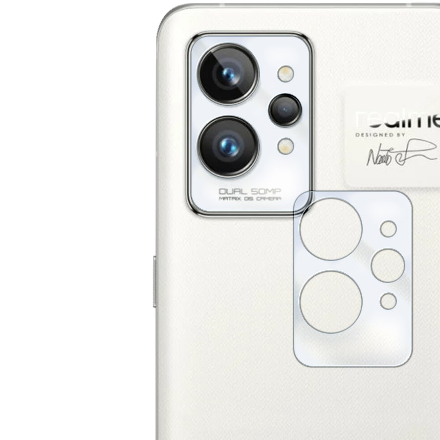 

Стекло защитное гибридное Krutoff для камеры Realme GT 2 Pro (2 шт.)