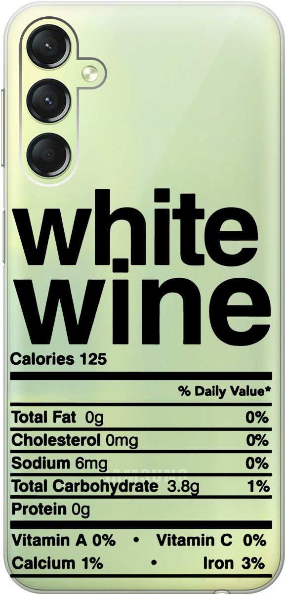 

Силиконовый чехол на Samsung Galaxy A24 с 3D принтом "Wine" прозрачный, Прозрачный;черный, 159521