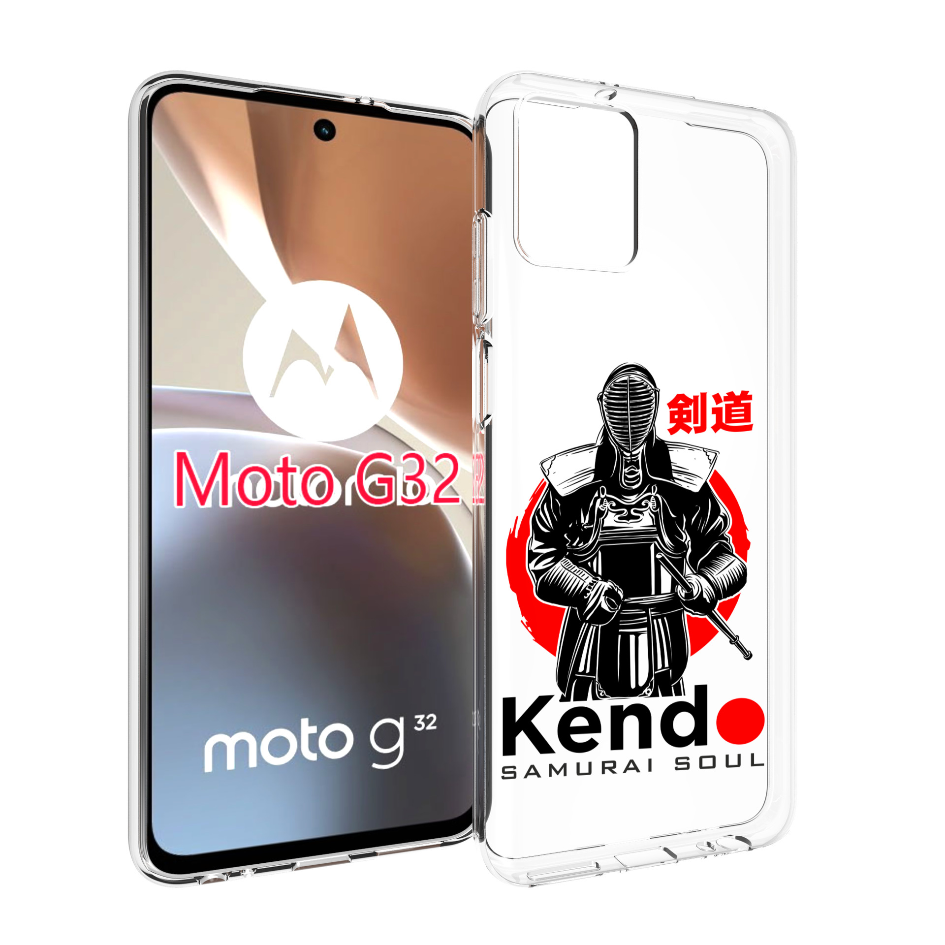 

Чехол MyPads рисованый самурай для Motorola Moto G32, Прозрачный, Tocco